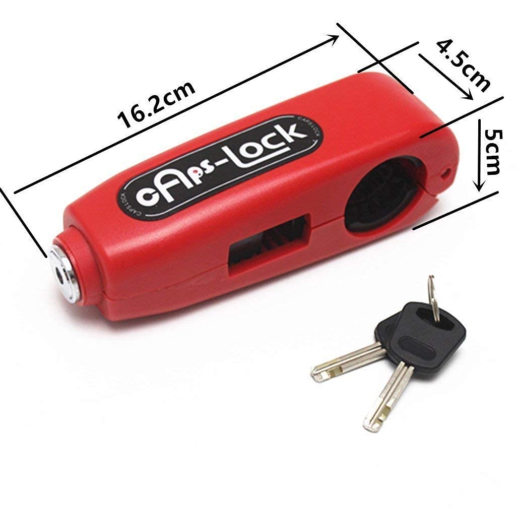 Stainless Steel Matt Finish Heavy Duty Bike Brake Keypad Lock Locking System By Holding Handle Bar With Brake Lever - For All Bikes And Scooters - CARTitCARTitCARTit