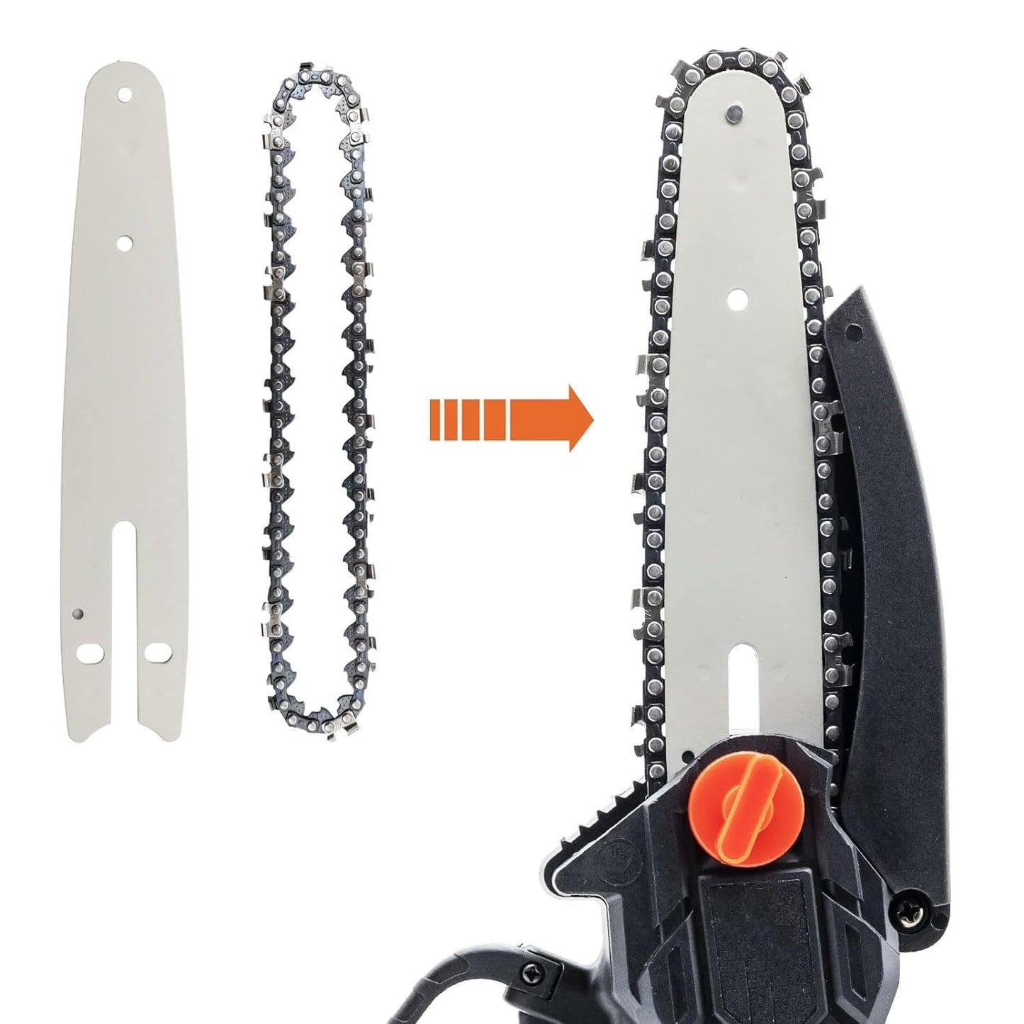 Mini Chainsaw 4 - Inch – 48V Cordless Handheld Electric Chainsaw with Safety Lock & One Large Battery | Tree Trimming & Wood Cutting Tool - CARTitCARTitCARTit