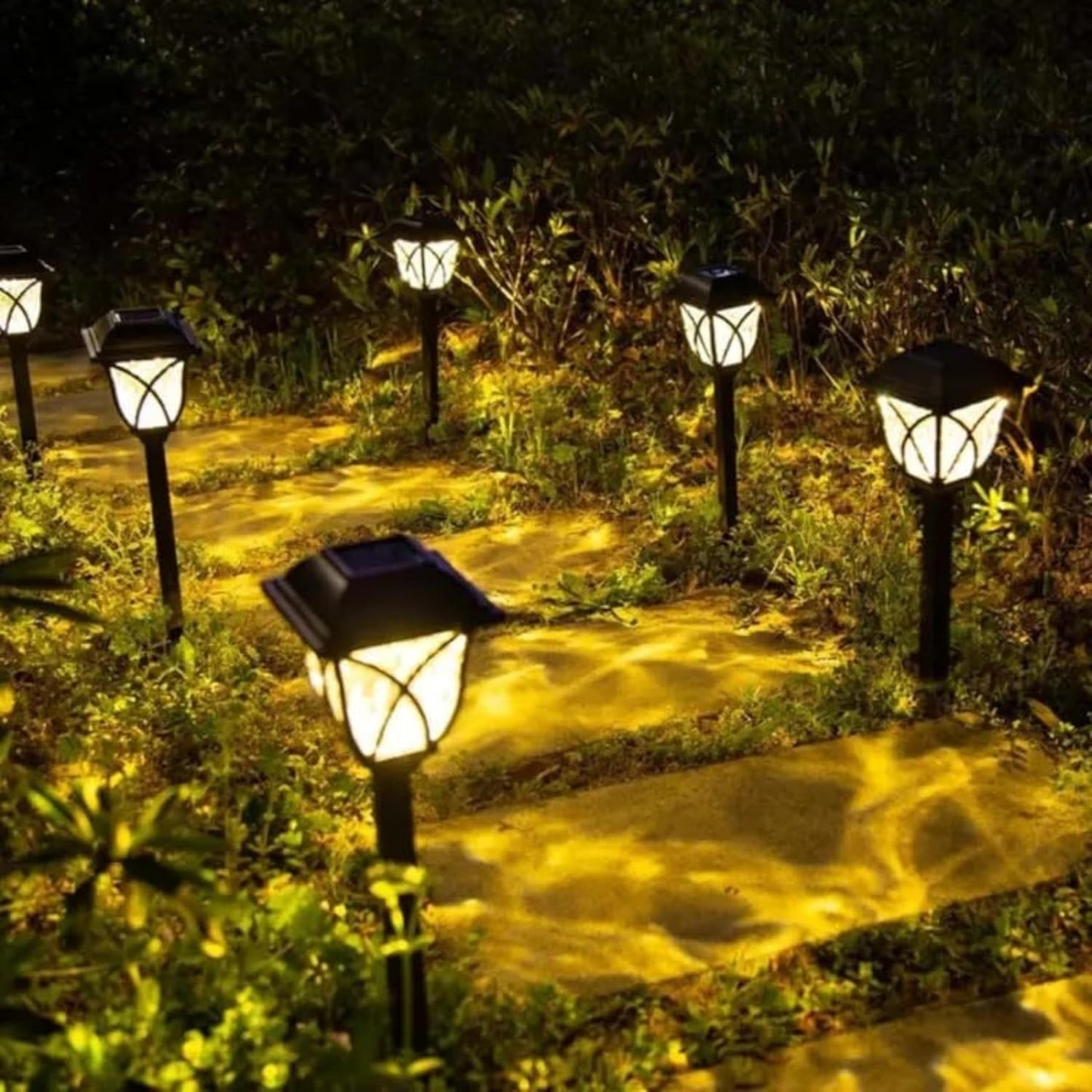 Outdoor Solar LED Lights – Combo Pack of 2 | Soft Ambient Lighting for Garden, Pathways, Walkways, Landscaping, and Driveways - CARTitCARTitCARTit