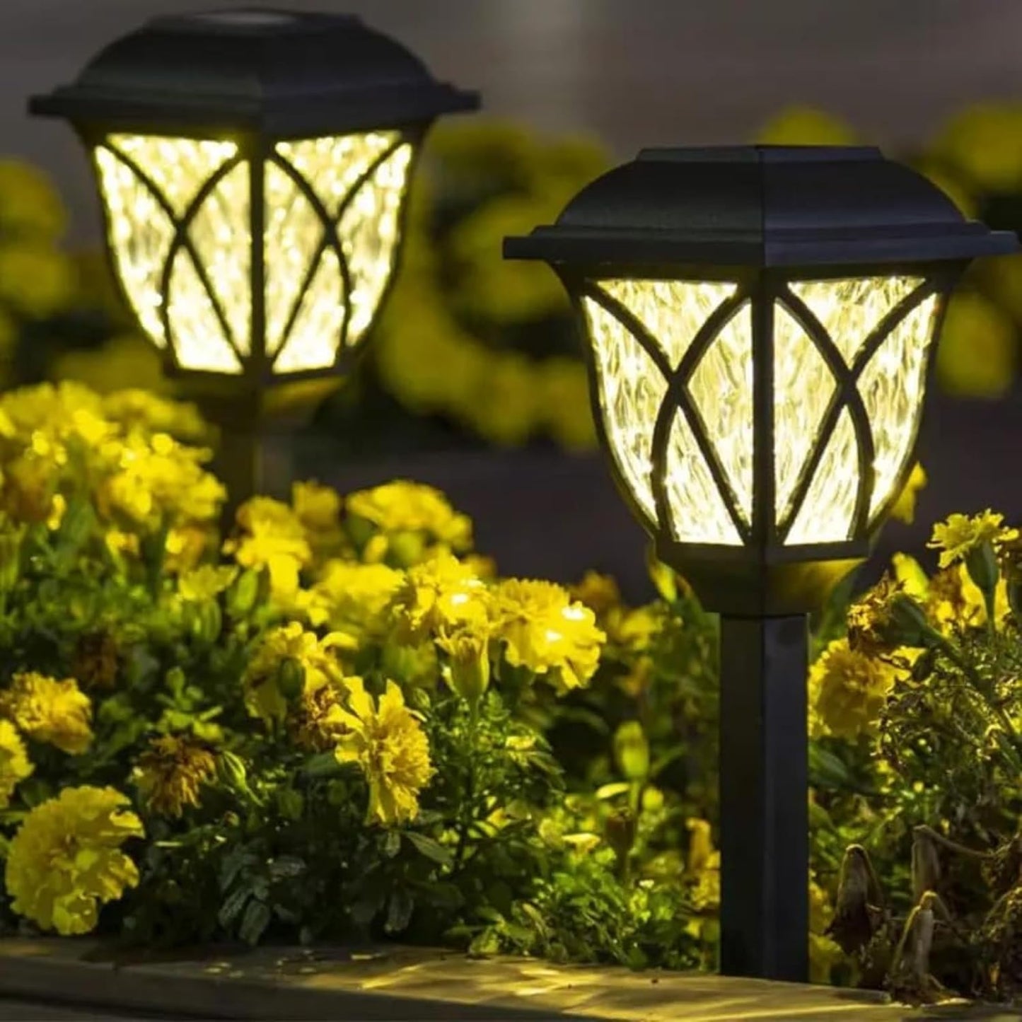 Outdoor Solar LED Lights – Combo Pack of 2 | Soft Ambient Lighting for Garden, Pathways, Walkways, Landscaping, and Driveways - CARTitCARTitCARTit