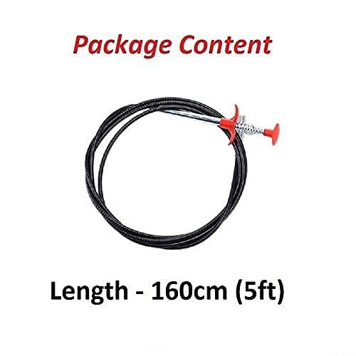 Stainless Steel Drain Pipe Cleaning Spring Stick, Hair Catching Pipe Cleaning Claw Wire, Sink Stick Sewer Sink Tub Dredge Remover, Spring Drain Basin Cleaner Tool (160 Cm) - CARTitCARTitCARTit