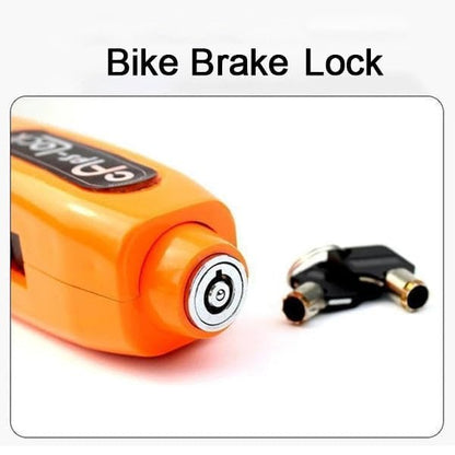 Stainless Steel Matt Finish Heavy Duty Bike Brake Keypad Lock Locking System By Holding Handle Bar With Brake Lever - For All Bikes And Scooters - CARTitCARTitCARTit