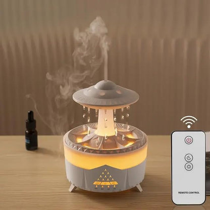 3 in 1 Rain Cloud Humidifier Zen Oil Diffuser Water Drip, Fountain Humidifier with Aromatherapy Essential Oil Diffuser, 450ml Cloud Humidifier,Cloud Night Light for Sleeping Relaxing - CARTitCARTitCARTit
