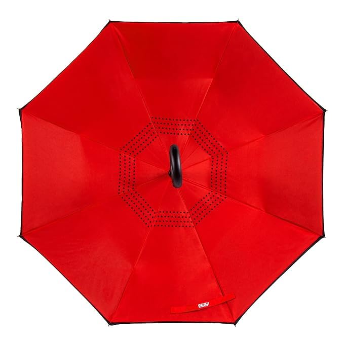 Reverse Umbrella with C - Shaped Handle and UV Protection | Inverted Reversible No - Drip Umbrella for Men & Women - CARTitCARTitCARTit