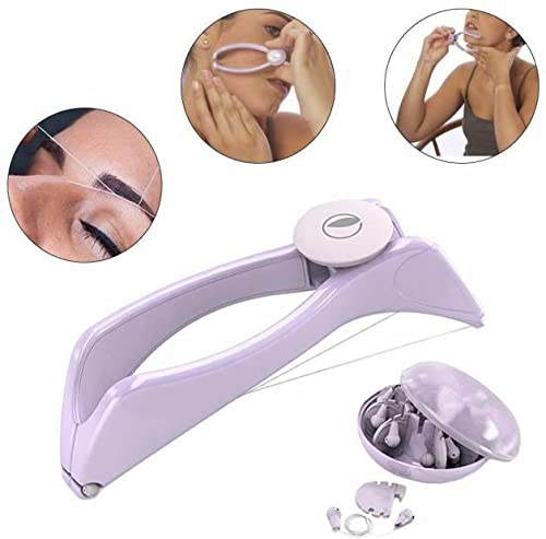 Eyebrow, Face & Body Hair Threading and Removal System – Tweezers & Threading Epilator Tool for Women (Purple) - CARTitCARTitCARTit