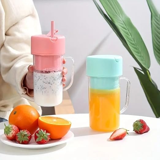 Multifunctional Portable Juicer Cup with Straw | 420ml | USB Rechargeable | Travel - Friendly Mini Blender for Smoothies & Juices - CARTitCARTitCARTit