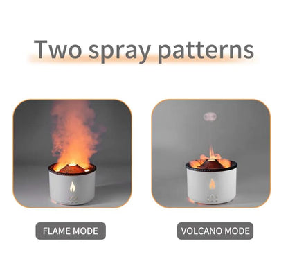 Essential Oil Diffusers Aroma Diffuser Atomizing Humidifier Volcano Flame Spray Mist Humidifier Waterless Auto Shut - Off Protection Aromatherapy Diffuse for Home Office with Remote - CARTitCARTitCARTit