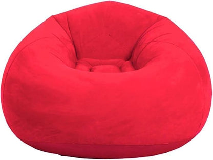 Inflatable Lazy Sofa with Bean Bag Lounge Chair Folding Portable and Lightweight Chair for Bedroom, Balcony, Reading Use (Pack of 1, Includes Air Pump) - CARTitCARTitCARTit