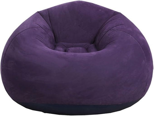 Inflatable Lazy Sofa with Bean Bag Lounge Chair Folding Portable and Lightweight Chair for Bedroom, Balcony, Reading Use (Pack of 1, Includes Air Pump) - CARTitCARTitCARTit