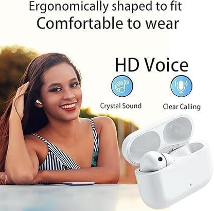 Airbuds Pro 2 for Apple iPhone 16 Pro with Type - C Charging Case (White) | TWS in - Ear Earphone | True Wireless Earbuds (SKL,12ABLACK) - CARTitCARTitCARTit