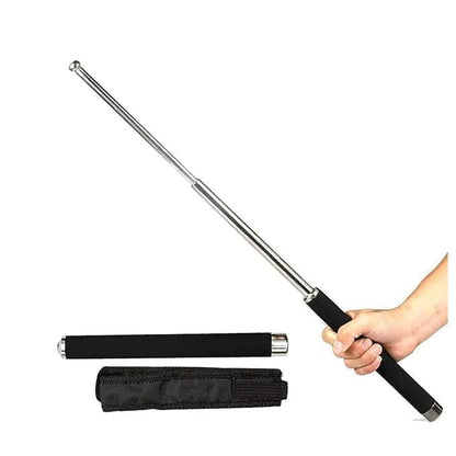 Stainless Steel Self - Defense Foldable Pointer & Safety Hiking Stick | Compact, Extendable Wand with Comfortable Grip & Nylon Bag | Ideal for Car, Office, Indoor & Outdoor Use - CARTitCARTitCARTit