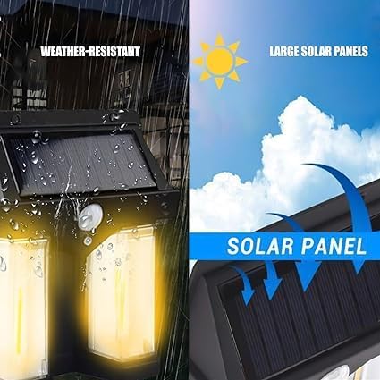 THE DIFFERENCE CL - 228 Solar Sensor Light Human Body Induction Light Operated Outdoor Wall Lamps Home Decorative Wall Lamp Lights Solar Garden Lights - CARTitCARTitCARTit