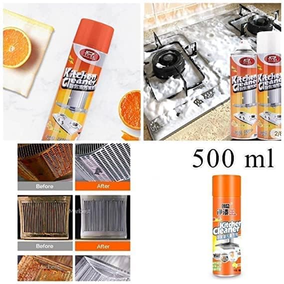 Kitchen Cleaner Spray Oil & Grease Stain Remover Stove & Chimney Cleaner Spray Non - Flammable Nontoxic Magic Degreaser Spray for Kitchen Gas Stove Cleaning (Kitchen Cleaner Spray 500 ml) - CARTitCARTitCARTit