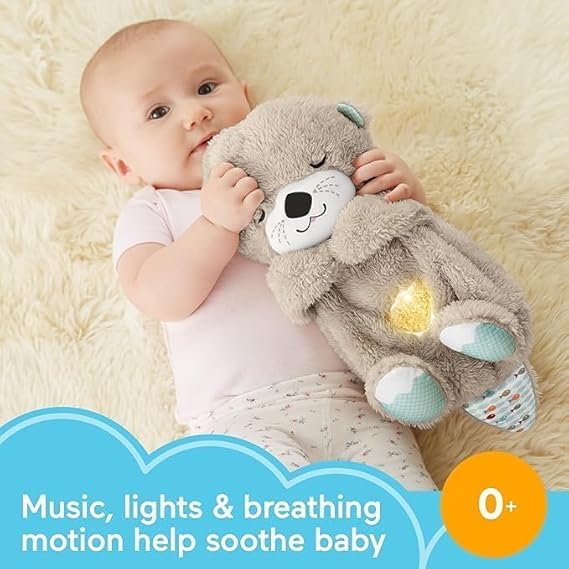 CARTit Breathing Teddy Bear with Light – Otter Glowing Plush with Soothing Music & Rhythmic Motion for Babies, Kids & Valentine Gifting - CARTitCARTitCARTit