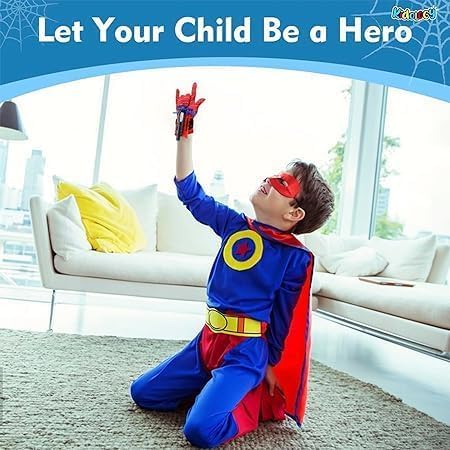 Spider Web Shooters Toy for Kids – Hero Launcher Wrist Toy Set | Fun & Educational | Sticky Wall Soft Bomb for Cosplay & Interactive Play | Birthday Gift (Pack of 1, Red) - CARTitCARTitCARTit
