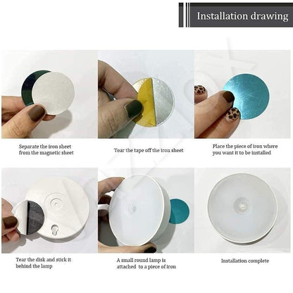Motion Sensor Light, Battery Powered LED Sensor Light for Home with On/Auto/Off Switch, Cordless Magnet Wall Light for Stairs, Cold(1 Pack) - Plastic;Acrylonitrile Butadiene Styrene - CARTitCARTitCARTit