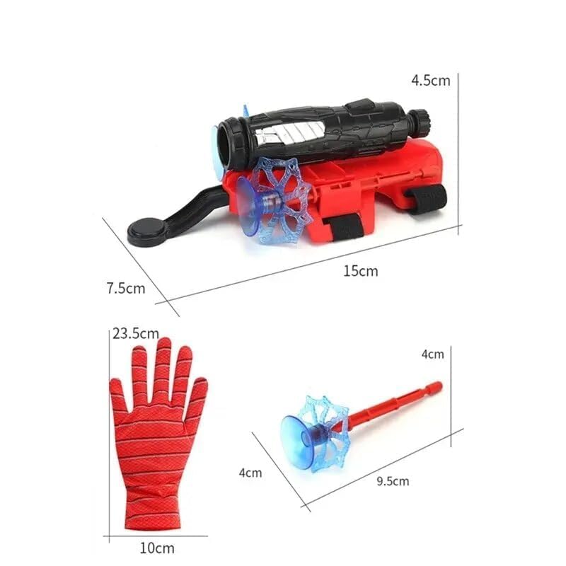 Spider Web Shooters Toy for Kids – Hero Launcher Wrist Toy Set | Fun & Educational | Sticky Wall Soft Bomb for Cosplay & Interactive Play | Birthday Gift (Pack of 1, Red) - CARTitCARTitCARTit