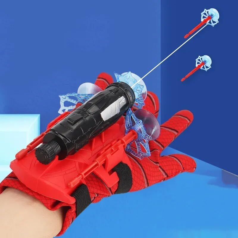 Spider Web Shooters Toy for Kids – Hero Launcher Wrist Toy Set | Fun & Educational | Sticky Wall Soft Bomb for Cosplay & Interactive Play | Birthday Gift (Pack of 1, Red) - CARTitCARTitCARTit