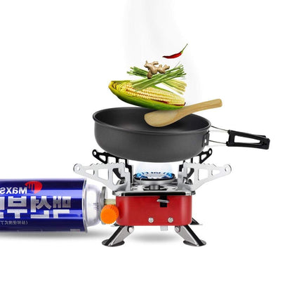 Portable Gas Stove, Camping Gas Stove, Butane Gas Stove, Small Gas Stove for Travelling, Mini Stove with Folding Furnace and Stainless Steel Body with Storage Bag for Hiking and Picnic - CARTitCARTitCARTit