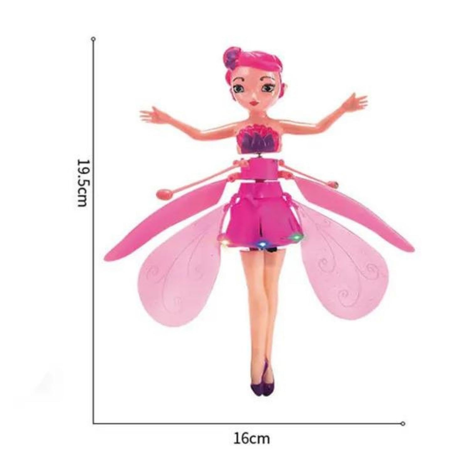 Magical Flying Fairy Doll with Hand Sensor Control – USB Rechargeable Sky Dancers Princess Toy for Girls & Boys – Glitter Rainbow Flying Doll (Random Color) - CARTitCARTitCARTit