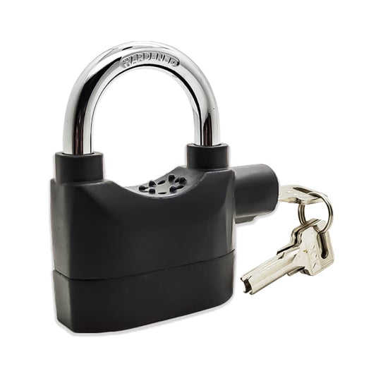 Alarm Security Lock with Motion Sensor Siren & 3 Keys | Anti - Theft Metal Safety Lock for Home, Office, Door, Bike (Black) - CARTitCARTitCARTit