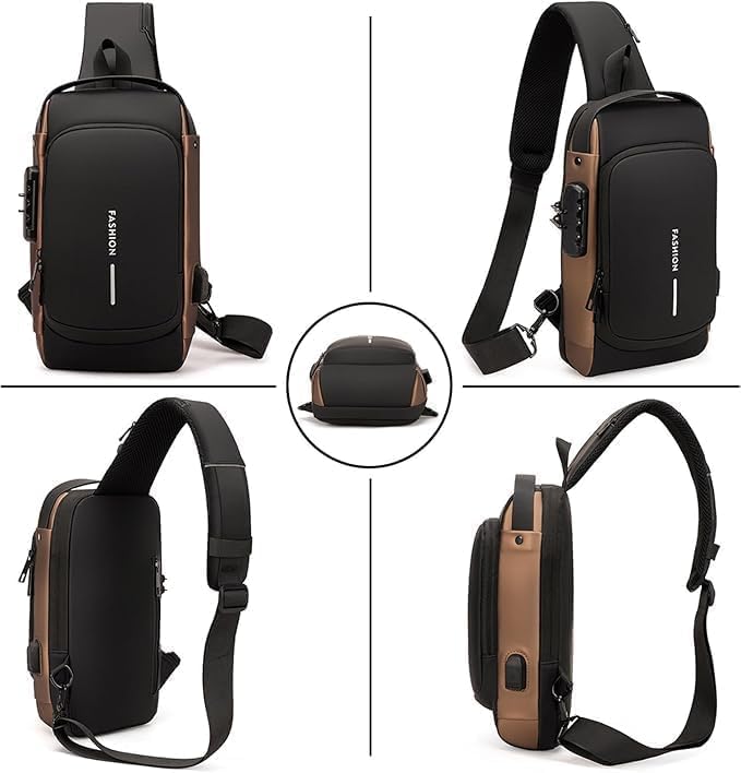 Anti Theft Backpack for Women, Sling Bag For Men CrossBody Backpack For Men Women, Anti - Theft Chest Bag With USB Charging Port, Messenger Bags, Casual Shoulder Bag, Handbag - CARTitCARTitCARTit