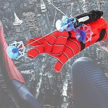 Spider Web Shooters Toy for Kids – Hero Launcher Wrist Toy Set | Fun & Educational | Sticky Wall Soft Bomb for Cosplay & Interactive Play | Birthday Gift (Pack of 1, Red) - CARTitCARTitCARTit