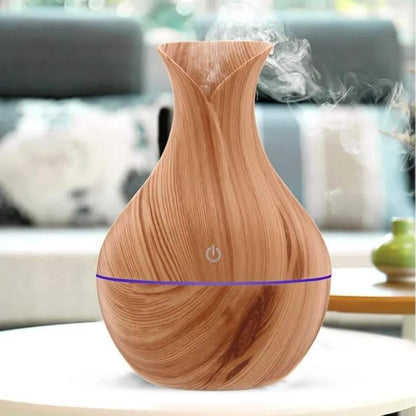 Wooden Cool Mist Humidifiers Essential Oil Diffuser Aroma Air Humidifier with Colorful Change for Office, humidifiers for Home, humidifier for Room (Wood Colour) - CARTitCARTitCARTit