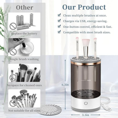 Your E - store Electric Makeup Brush Cleaning Machine – Automatic Makeup Brush Cleaner and Dryer for Quick Deep Cleaning – Portable Easy to Use and Suitable for All Brush Sizes - CARTitCARTitCARTit