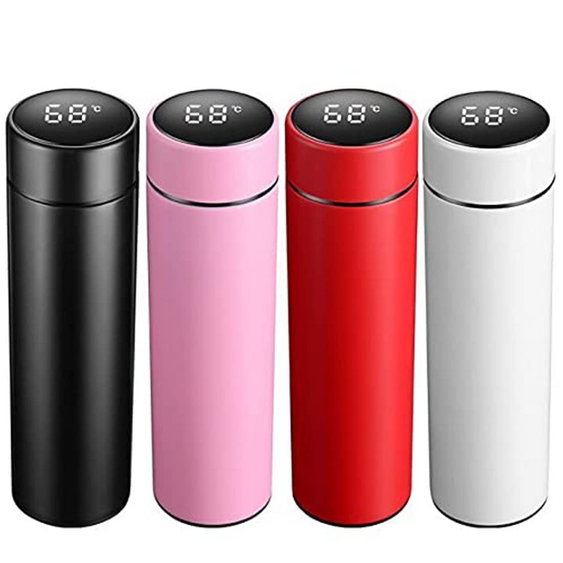 Stainless Steel BPA - Free Leak Proof Double Walled Vacuum Insulated Cold and Warm Water Bottle with LED Temperature Display - Multicolour - CARTitCARTitCARTit