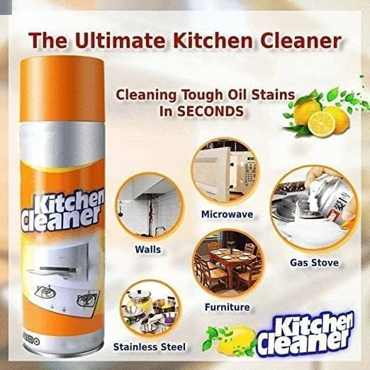 Kitchen Cleaner Spray Oil & Grease Stain Remover Stove & Chimney Cleaner Spray Non - Flammable Nontoxic Magic Degreaser Spray for Kitchen Gas Stove Cleaning (Kitchen Cleaner Spray 500 ml) - CARTitCARTitCARTit