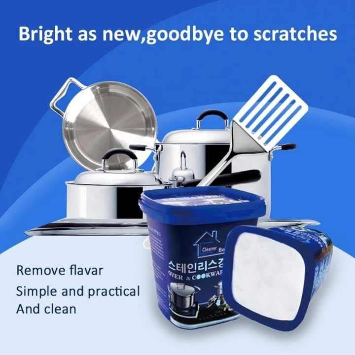 Oven & Cookware Cleaner Powder | Stainless Steel Cleaning Paste Remove Stains from Pots Pans Multi - Purpose Cleaner - CARTitCARTitCARTit