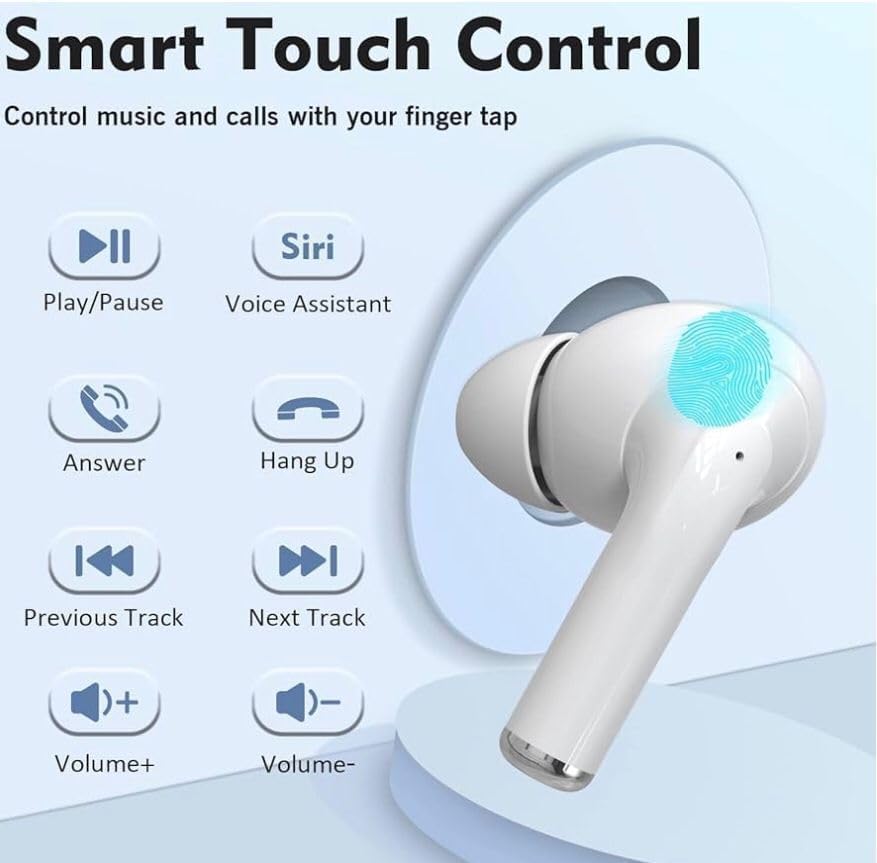 Airbuds Pro 2 for Apple iPhone 16 Pro with Type - C Charging Case (White) | TWS in - Ear Earphone | True Wireless Earbuds (SKL,12ABLACK) - CARTitCARTitCARTit