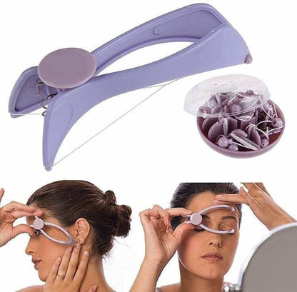 Eyebrow, Face & Body Hair Threading and Removal System – Tweezers & Threading Epilator Tool for Women (Purple) - CARTitCARTitCARTit