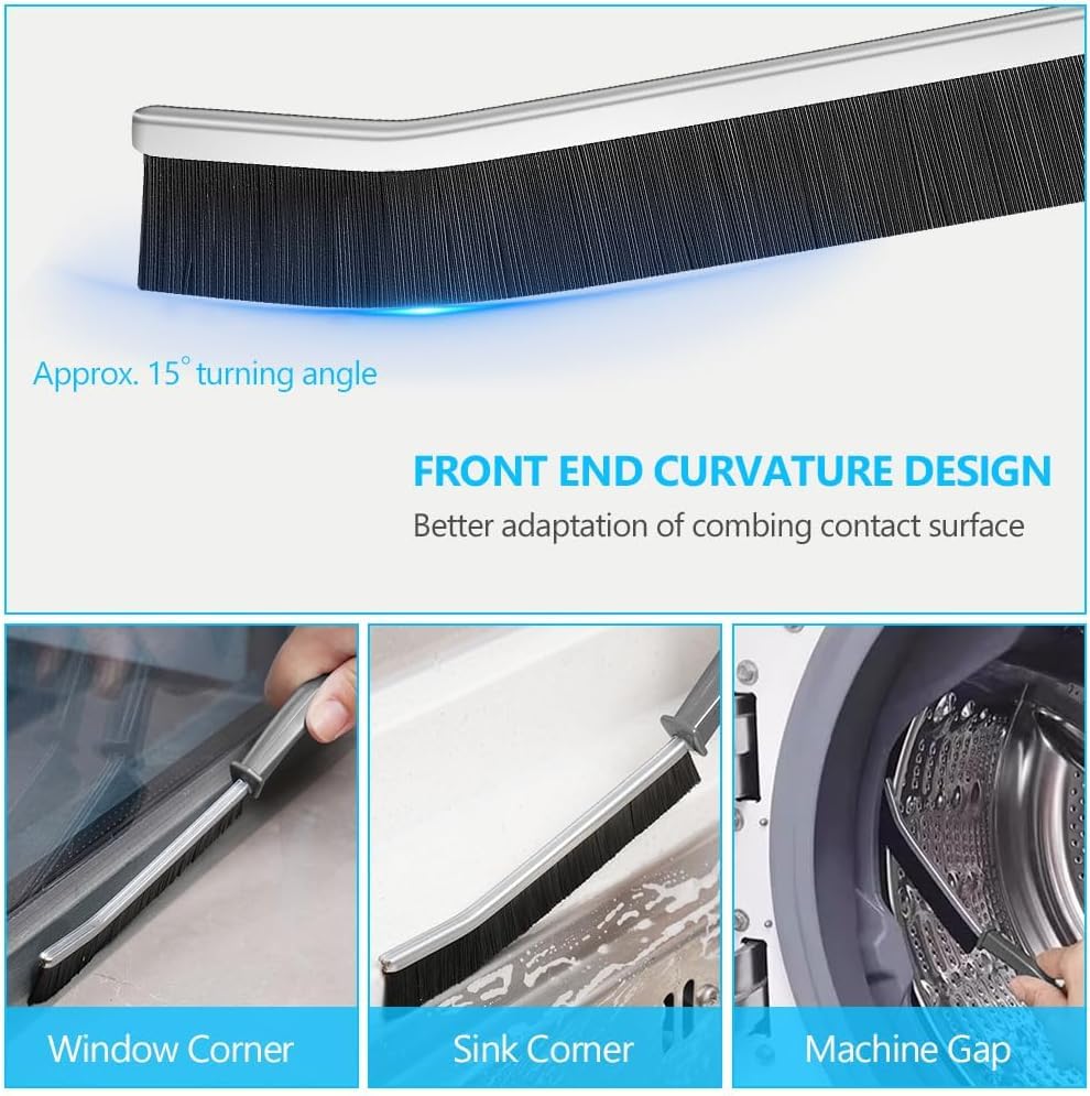 Hard Bristle Crevice Cleaning Brush - Cleaning Tools for Household Use, Multifunctional Gap Cleaning Supplies for Kitchen, Bathroom, Toilet, Window, Vehicle, Faucets, Grout, Home, Plastic - CARTitCARTitCARTit