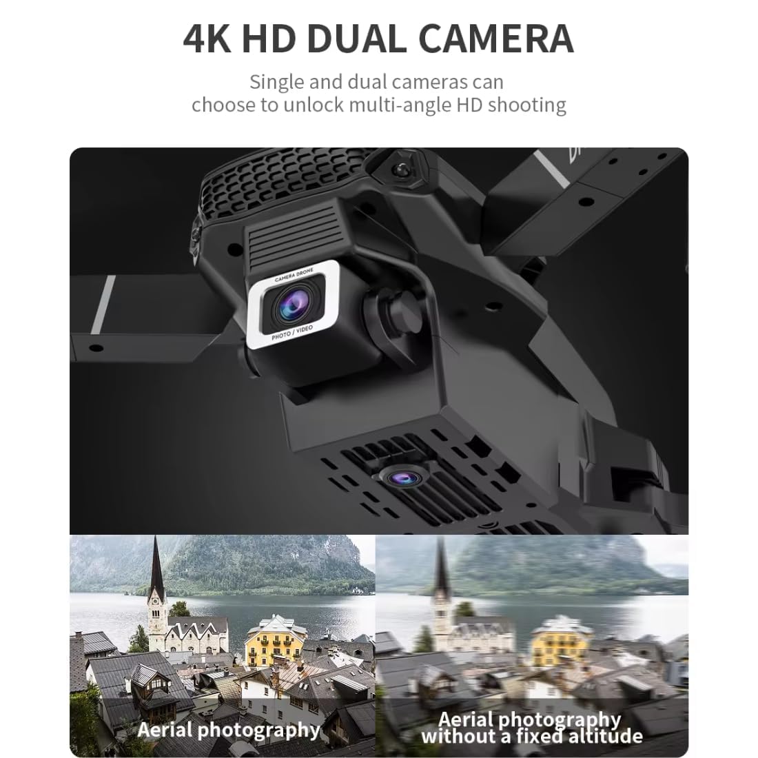 E88 Drone with 1080P Camera – Dual Battery | One - Key Takeoff/Landing, Altitude Hold, Obstacle Avoidance, 360° Flip, Aerial Photography Drone - CARTitCARTitCARTit