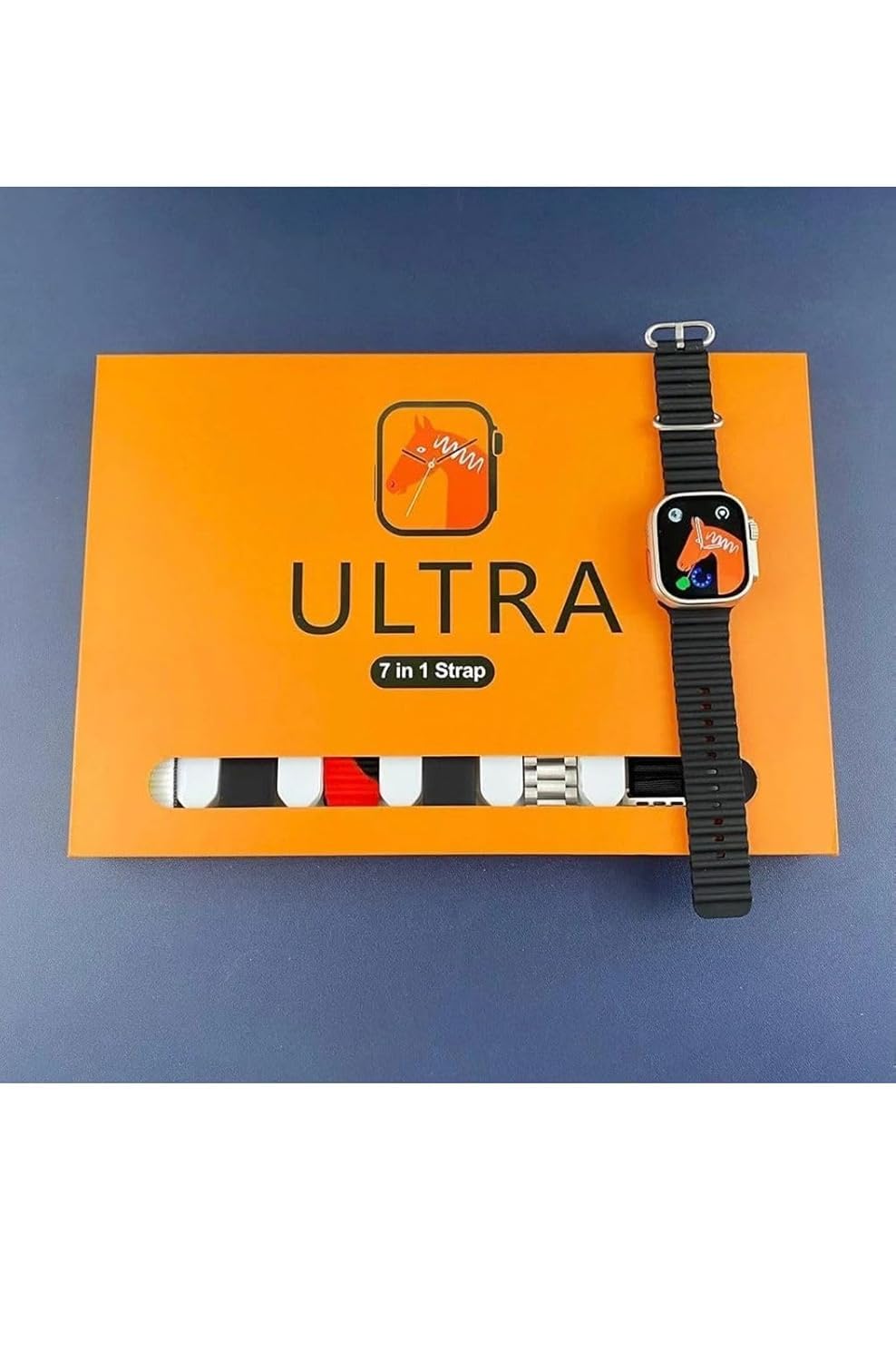 Watch 8 Ultra 7 in 1 - 49 MM BT Calling Sports Mode Fitness 7 Belt for Men & Women Smartwatch - CARTitCARTitCARTit