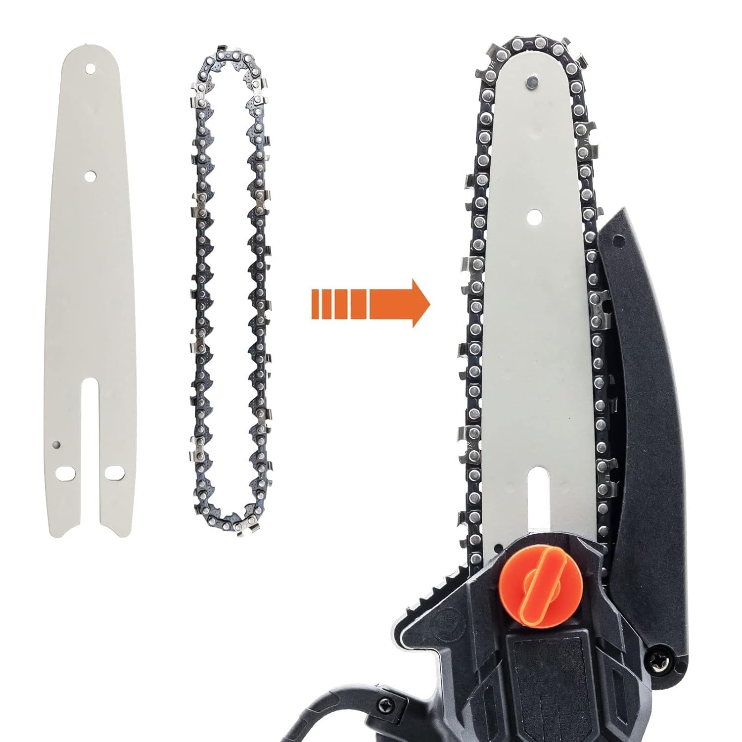 Mini Chainsaw 4 - Inch – 48V Cordless Handheld Electric Chainsaw with Safety Lock & One Large Battery | Tree Trimming & Wood Cutting Tool - CARTitCARTitCARTit