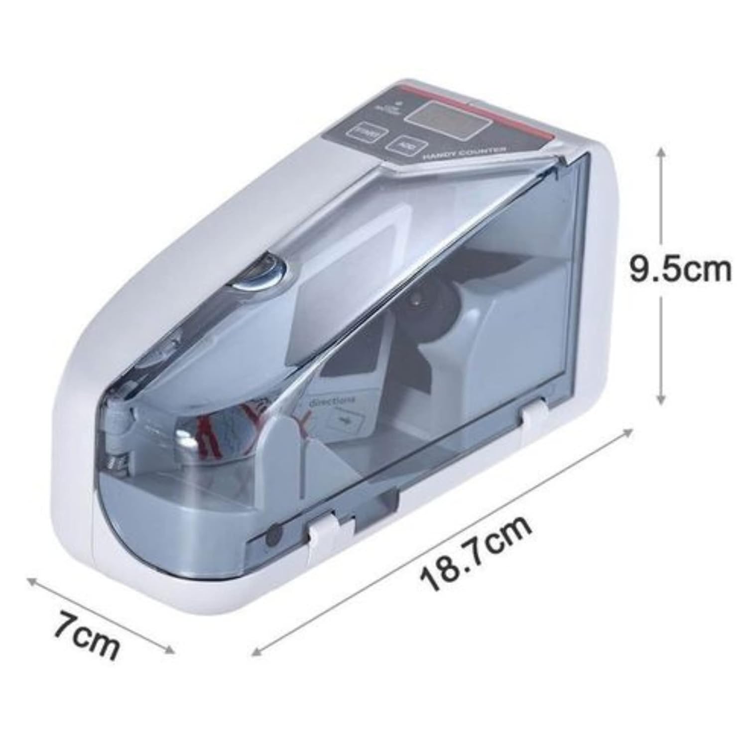 Portable LED Display Mini Note Counting Machine for Home, Office, Business | Indian Currency/Cash Counting Machine | WM Function |Auto - shutoff | White - CARTitCARTitCARTit