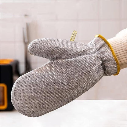 Aluminium Dishwashing Hand Gloves Non Scratch Wire, Waterproof Home Kitchen Utensils Cleaning Gloves for Washing Dish Easy Rinsing, Reusable Cleans Dishes Pots, Pans, Sinks, 2 pieces - CARTitCARTitCARTit