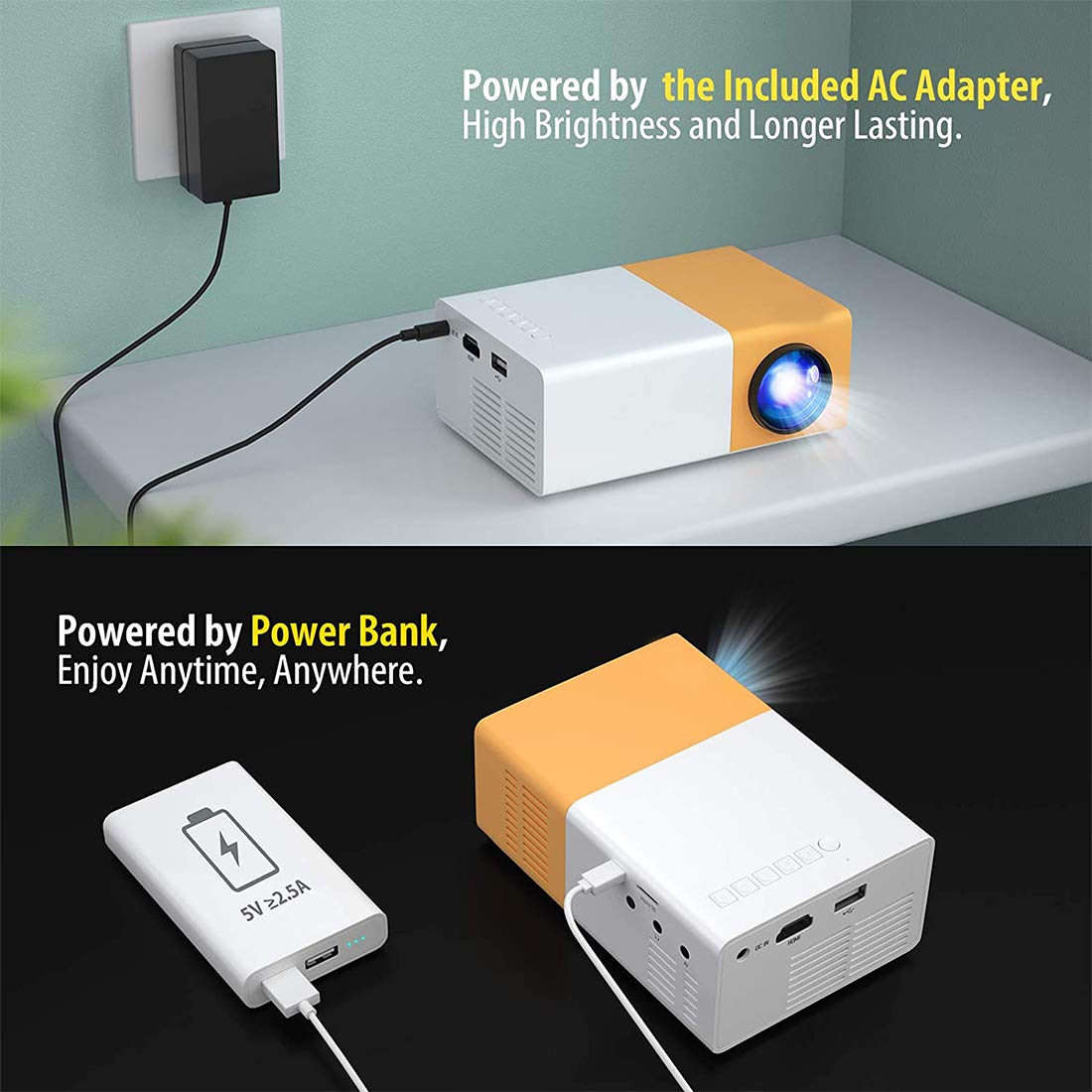 Pro Mini Projector – Portable HD Theater for Home, Kids & Travel - CARTitCARTitCARTit
