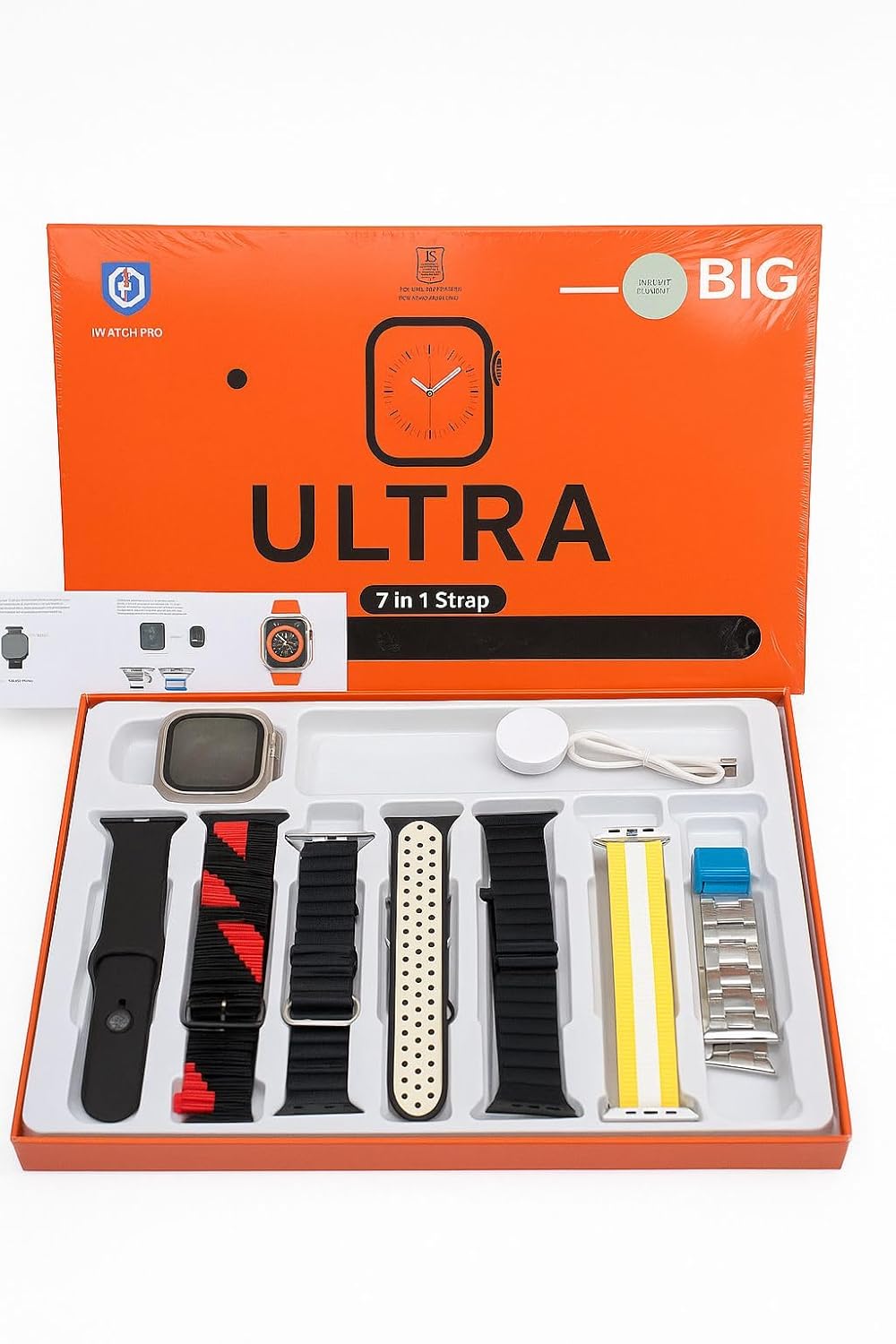 Watch 8 Ultra 7 in 1 - 49 MM BT Calling Sports Mode Fitness 7 Belt for Men & Women Smartwatch - CARTitCARTitCARTit