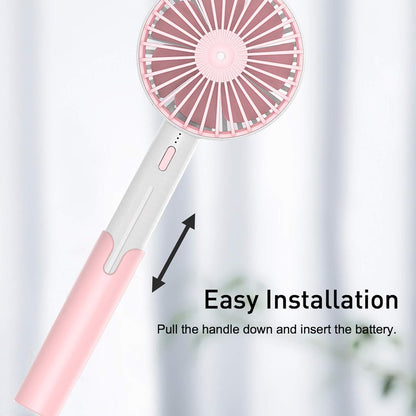Portable USB Fan – Rechargeable Mini Fan with 3 Speed Modes, 1200mAh Battery – Compact & Lightweight Desk Fan for Travel, Home, Office (Pink) - CARTitCARTitCARTit