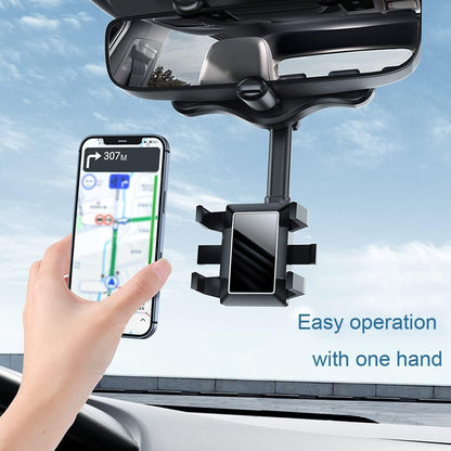 360 Rotatable and Retractable Car Phone Holder Multifunctional Car Rearview Mirror Phone Holder, 360 Degree Rotatable Rear View Mirror Phone Mount, for All Mobile Phones - CARTitCARTitCARTit