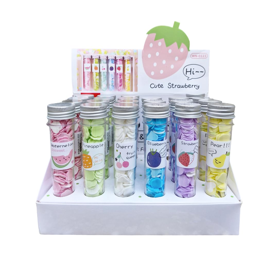 Upgraded Paper Soap | 24 Pcs | Disposable Mini Soap Paper | Flower Design Tube Shape Bottle Paper Soap For Travel | Portable Flower Tube Petals | Paper Soap For Travelling (Flower Soap, Pack of 24) - CARTitCARTitCARTit