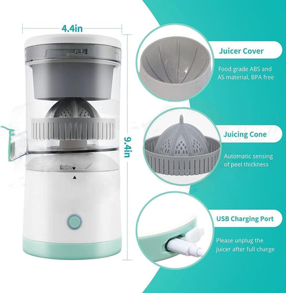 Electric Orange Juicer Machine – Wireless Citrus Press Juicer, Manual Mosambi Juice Maker, Instant Juice Machine (200ML, 45W Mini Portable) - CARTitCARTitCARTit