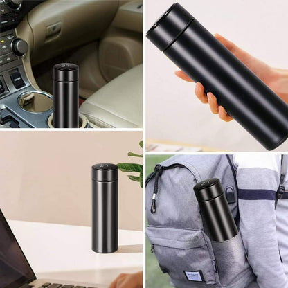 Stainless Steel BPA - Free Leak Proof Double Walled Vacuum Insulated Cold and Warm Water Bottle with LED Temperature Display - Multicolour - CARTitCARTitCARTit