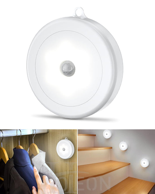 Motion Sensor Light, Battery Powered LED Sensor Light for Home with On/Auto/Off Switch, Cordless Magnet Wall Light for Stairs, Cold(1 Pack) - Plastic;Acrylonitrile Butadiene Styrene - CARTitCARTitCARTit