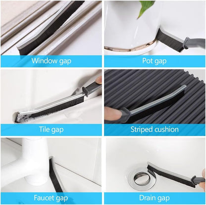 Hard Bristle Crevice Cleaning Brush - Cleaning Tools for Household Use, Multifunctional Gap Cleaning Supplies for Kitchen, Bathroom, Toilet, Window, Vehicle, Faucets, Grout, Home, Plastic - CARTitCARTitCARTit