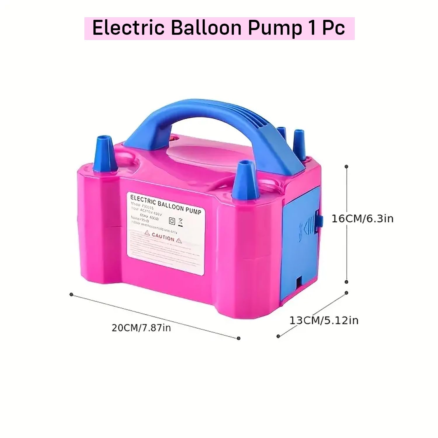 Party Propz 220V 600W Dual Nozzle Electric Air Balloon Pump Machine - Pack of 1 Electric Balloon Pump Machine | Balloon Blower Machine | Balloon Pumper | Balloon Inflator Pump Electric (Pink) - CARTitCARTitCARTit